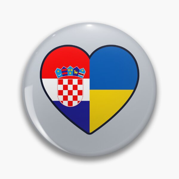 Item preview, Croatia Ukraine | 2 Nations 1 Heart designed and sold by sublimesun.