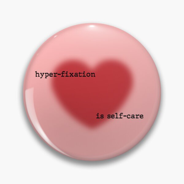 Item preview, Hyperfixation Is Self-Care — Blurry Heart Typewriter Quote | ADHD Humor Gift, Neurodivergent Sticker designed and sold by ArtofDari.