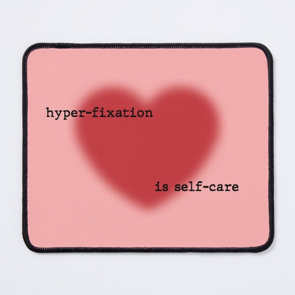 Item preview, Hyperfixation Is Self-Care — Blurry Heart Typewriter Quote | ADHD Humor Gift, Neurodivergent Sticker designed and sold by ArtofDari.
