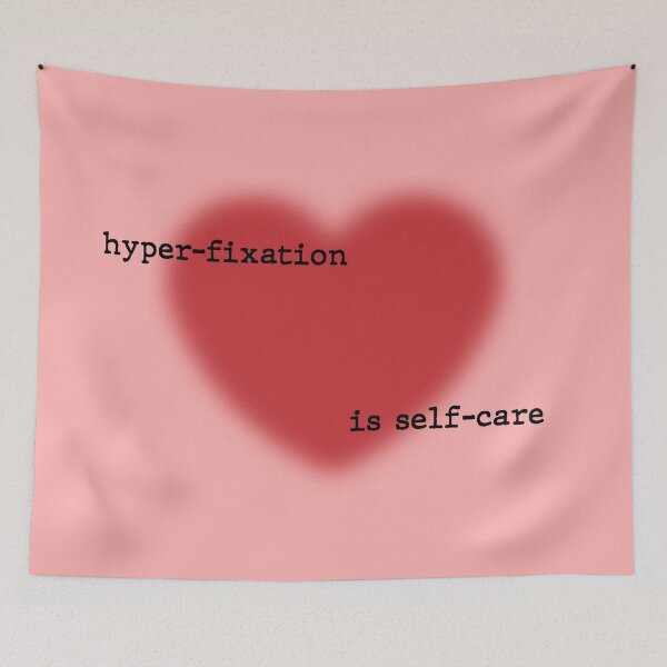 Item preview, Hyperfixation Is Self-Care — Blurry Heart Typewriter Quote | ADHD Humor Gift, Neurodivergent Sticker designed and sold by ArtofDari.