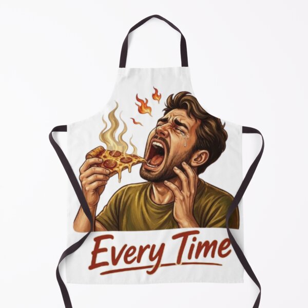 Item preview, Every Time Hot Pizza Burn – Funny Crying Guy Eating Spicy Slice Graphic designed and sold by Northern Glow Art.