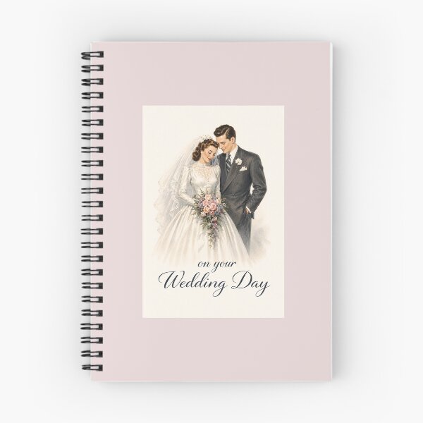 Item preview, On Your Wedding Day – 1940s Vintage Bride and Groom Wedding Card designed and sold by Novel Works Studio.