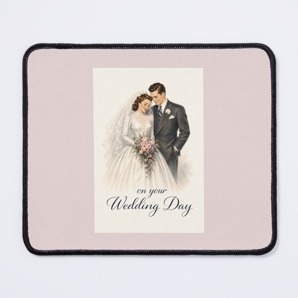 Item preview, On Your Wedding Day – 1940s Vintage Bride and Groom Wedding Card designed and sold by Novel Works Studio.