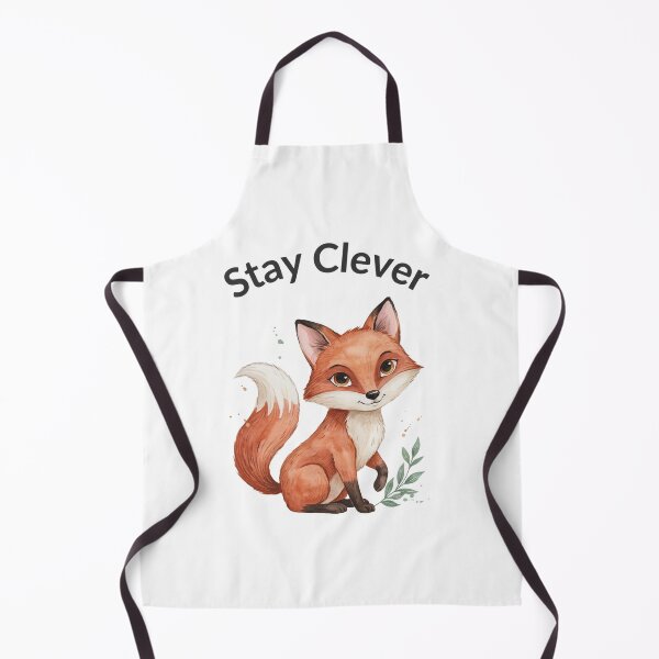 Item preview, Stay Clever Fox Watercolor Illustration | Cute Woodland Animal Art designed and sold by Cool-cat-art.