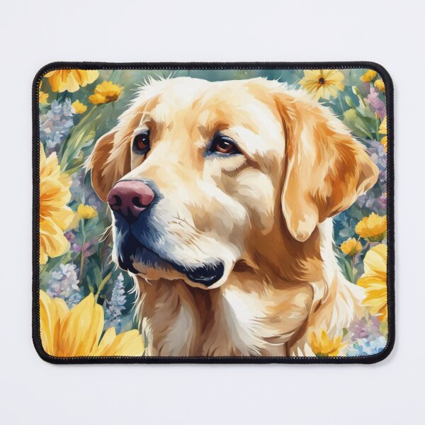 Item preview, Golden Retriever in a Flower Field designed and sold by Wags & Tails.