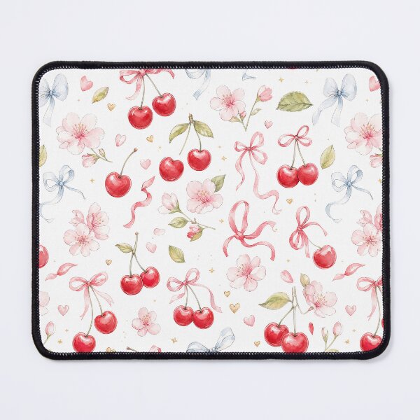 Item preview, Coquette Cherry Summer Floral Pattern designed and sold by castillomiami.