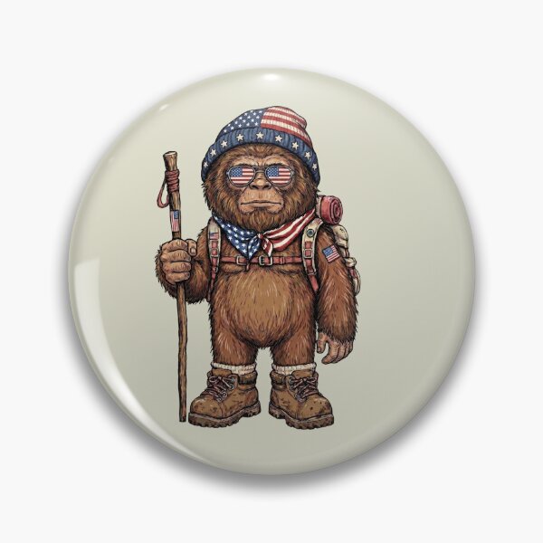 Item preview, Patriotic Bigfoot Hiker  designed and sold by Roy & Tiffany.