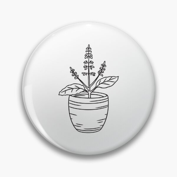 Item preview, Tulsi Plant Growing on Brick Base designed and sold by rasagamastore.