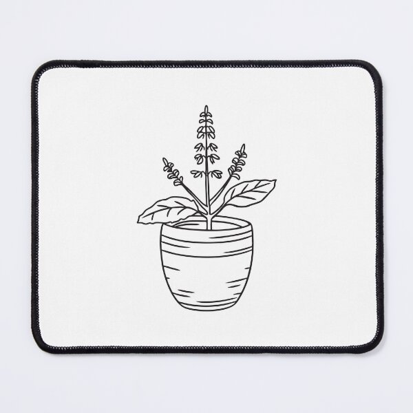 Item preview, Tulsi Plant Growing on Brick Base designed and sold by rasagamastore.