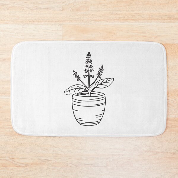 Item preview, Tulsi Plant Growing on Brick Base designed and sold by rasagamastore.