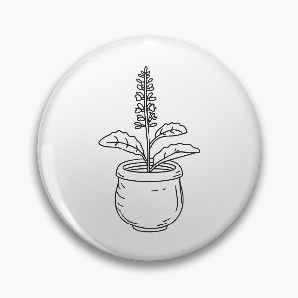 Item preview, Tulsi Plant in Small Clay Pot designed and sold by rasagamastore.