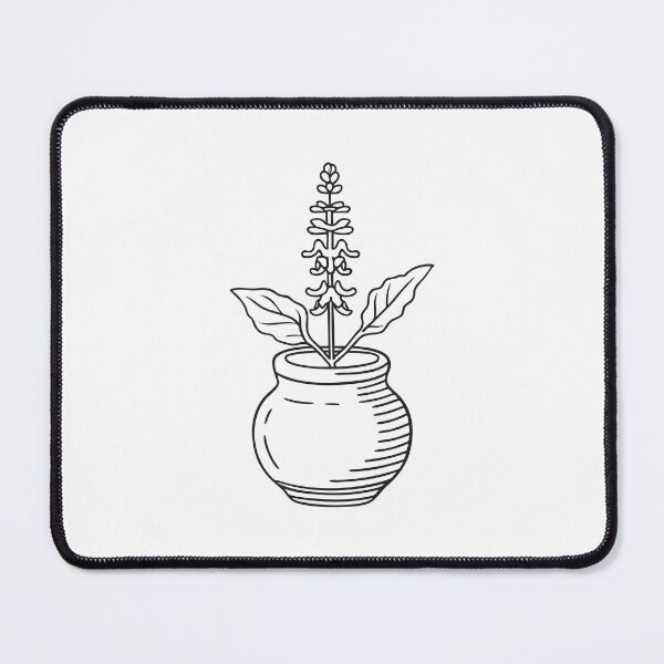 Item preview, Tulsi Plant in Tiny Clay Container designed and sold by rasagamastore.