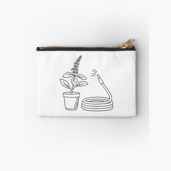 Item preview, A tulsi plant near a coiled garden hose designed and sold by rasagamastore.