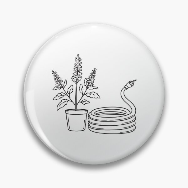 Item preview, Coiled Garden Hose Beside Tulsi Plant designed and sold by rasagamastore.