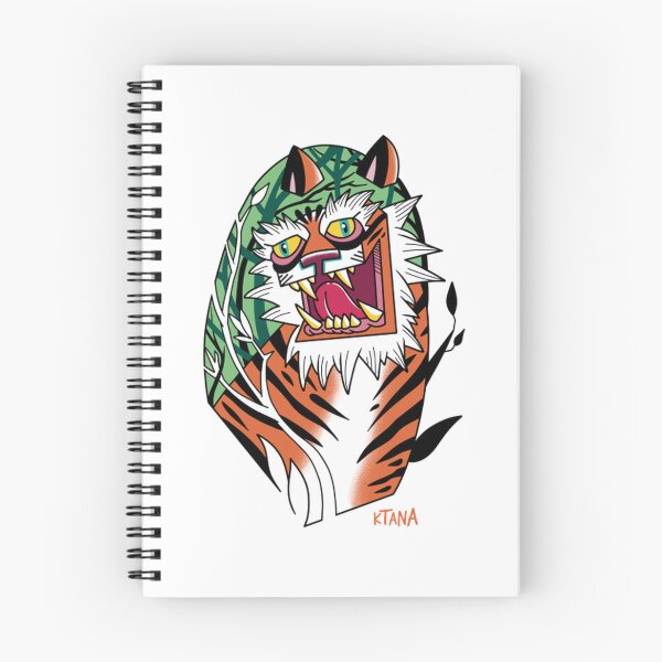 Item preview, Traditional Tattoo Crazy Tiger Head Roaring Illustration designed and sold by ARTBYKTANA.