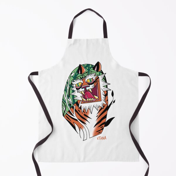 Item preview, Traditional Tattoo Crazy Tiger Head Roaring Illustration designed and sold by ARTBYKTANA.
