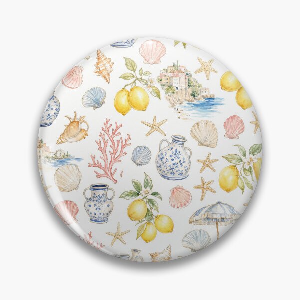 Item preview, Mediterranean Lemon Coastal Summer Pattern designed and sold by castillomiami.