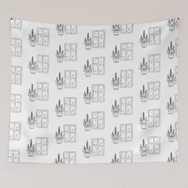 Item preview, Tulsi Plant Beside Window Frame designed and sold by rasagamastore.