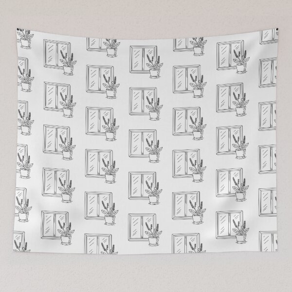 Item preview, Tulsi Plant Near Wooden Window Frame designed and sold by rasagamastore.