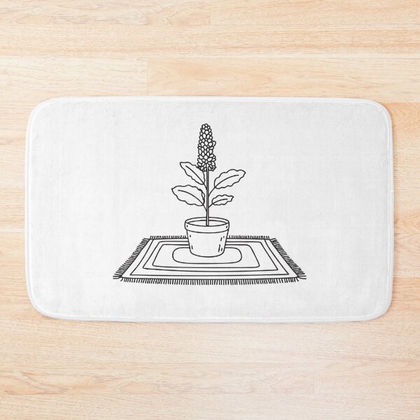 Item preview, Tulsi Plant on Woven Rug Mat designed and sold by rasagamastore.