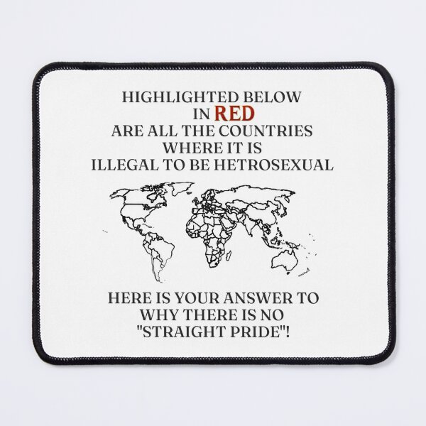Item preview, HERE'S YOUR ANSWER ✨ –✨ Why There Is No "Straight Pride" - for lighter backgrounds designed and sold by WheelieGdArt.