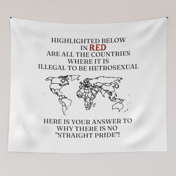 Item preview, HERE'S YOUR ANSWER ✨ –✨ Why There Is No "Straight Pride" - for lighter backgrounds designed and sold by WheelieGdArt.