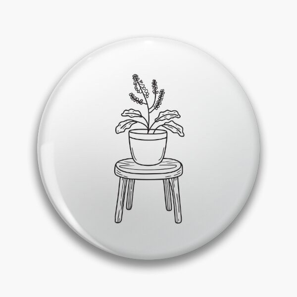 Item preview, Tulsi Plant Resting on Rustic Stool designed and sold by rasagamastore.