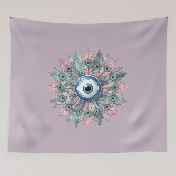 Item preview, Peacock Feather Mandala with Mystic Eye designed and sold by TheUnveiledEye.