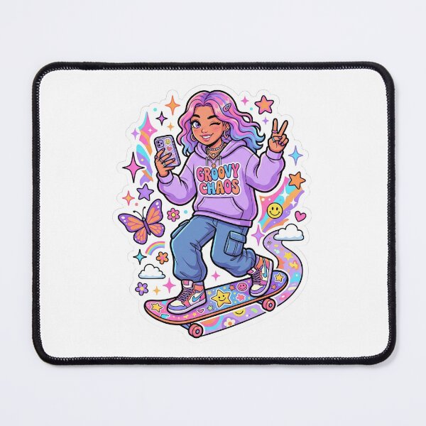 Item preview, Groovy Mushroom No Thoughts Just Vibes GenZ Slay Sticker designed and sold by cartxglobal.