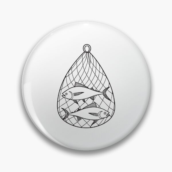 Item preview, Tuna Fish Caught in Fishing Net designed and sold by rasagamastore.