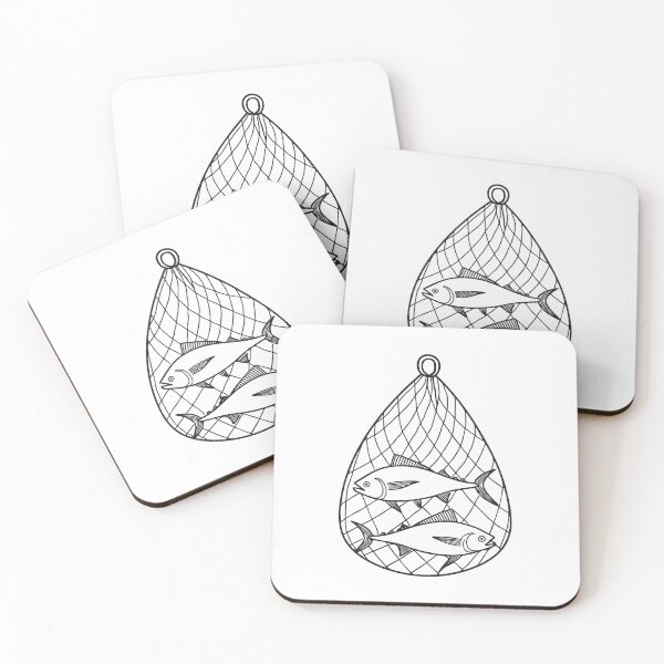 Item preview, Tuna Fish Caught in Fishing Net designed and sold by rasagamastore.