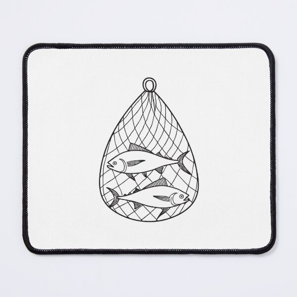 Item preview, Tuna Fish Caught in Fishing Net designed and sold by rasagamastore.