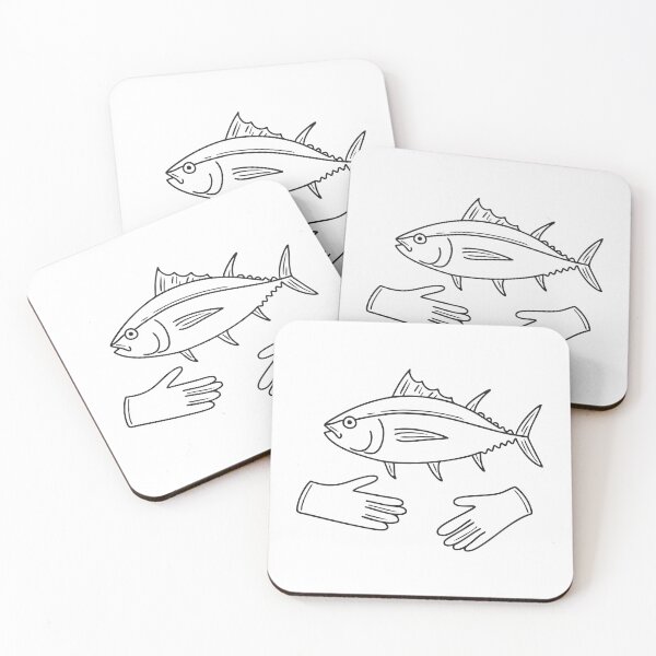 Item preview, Tuna Fish Beside Fishing Gloves designed and sold by rasagamastore.
