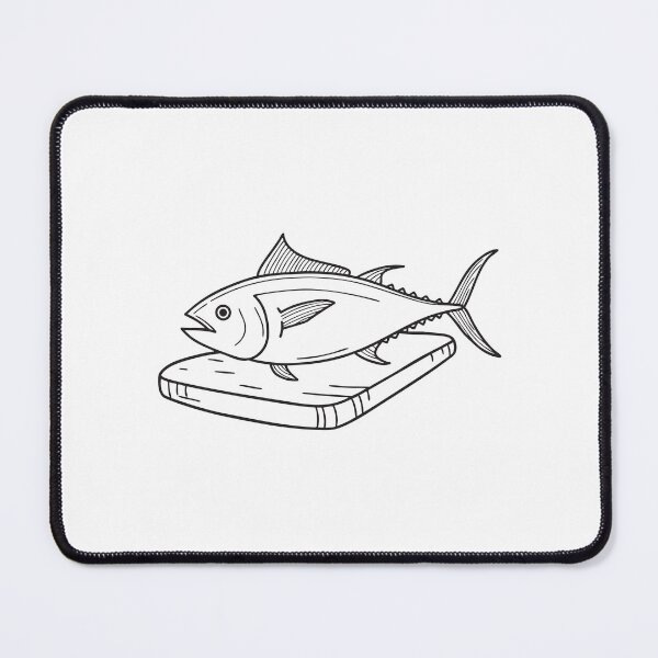 Item preview, Tuna Fish on Wooden Chopping Board designed and sold by rasagamastore.