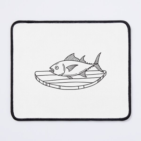 Item preview, Fresh Tuna Fish on Cutting Board designed and sold by rasagamastore.