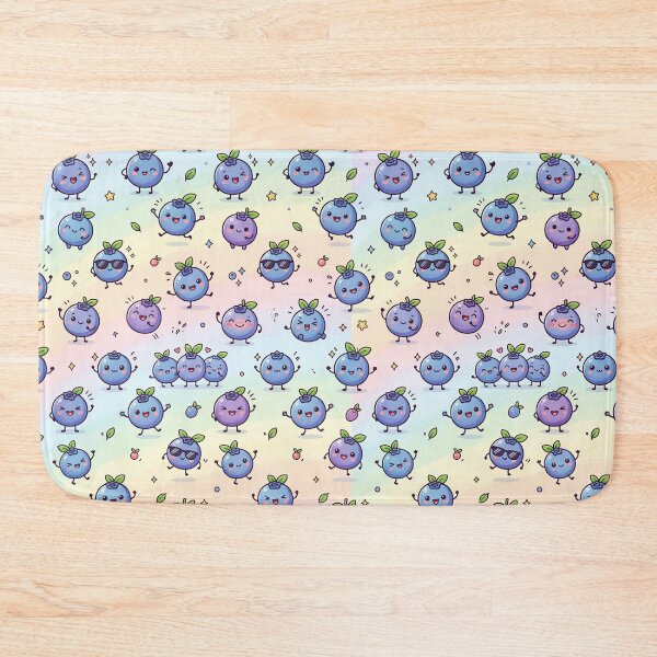 Item preview, Super Cute Kawaii Blueberries designed and sold by FunFitsFactory.