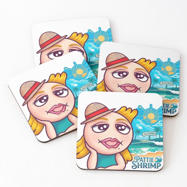 Item preview, Pattie Shrimp: Princess of the Shrimp Kingdom – California Dreamin' Vacation designed and sold by Surreal Characters & Cute Pups.