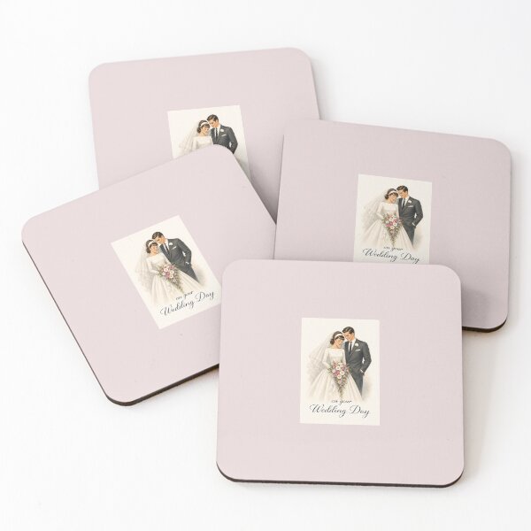 Item preview, On Your Wedding Day – 1960s Vintage Bride and Groom Wedding Card designed and sold by Novel Works Studio.