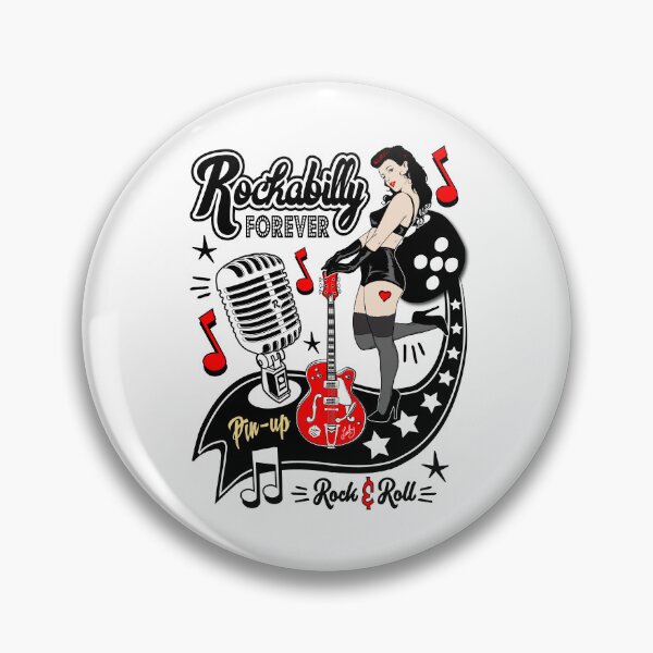 Item preview, Rockabilly Style Pin Up Girl Guitar Dice Vintage Classic Rock and Roll Music designed and sold by MemphisCenter.