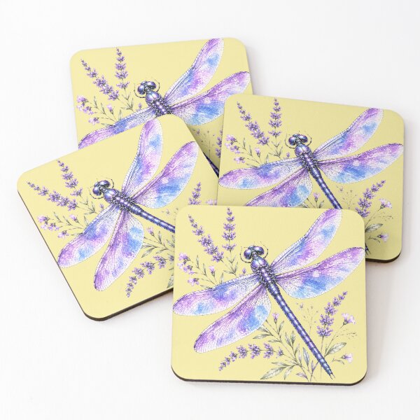 Item preview, Botanical Dragonfly, Lavender Floral Nature, Cottagecore Wildflower designed and sold by PastelWingg.
