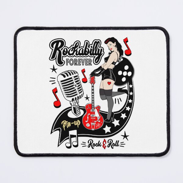 Item preview, Rockabilly Style Pin Up Girl Guitar Dice Vintage Classic Rock and Roll Music designed and sold by MemphisCenter.