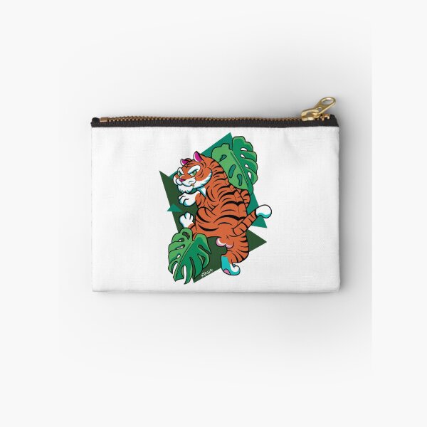Item preview, Sneaky Tiger Crouching in Jungle Leaves Tattoo Art designed and sold by ARTBYKTANA.