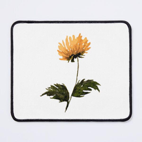 Item preview, Yellow Marigold Watercolor Flower Botanical Art Print designed and sold by Little Bloom Studio.