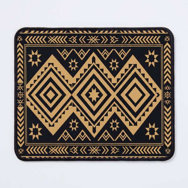 Item preview, Black Gold Tribal Geometric Kilim Design designed and sold by arteresting-art.