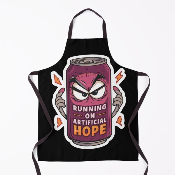 Item preview, Running on Artificial Hope Funny Energy Drink Sticker | Sarcastic Motivational Meme Design designed and sold by magiquecreations.