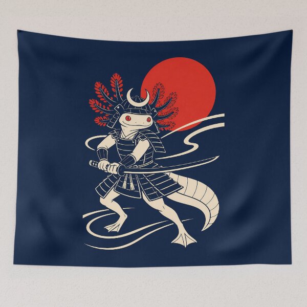 Item preview, Samurai Axolotl designed and sold by KungPowUnicorn.