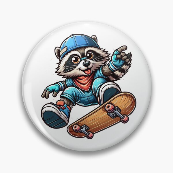 Item preview, Raccoon Skateboarder designed and sold by susiecc.