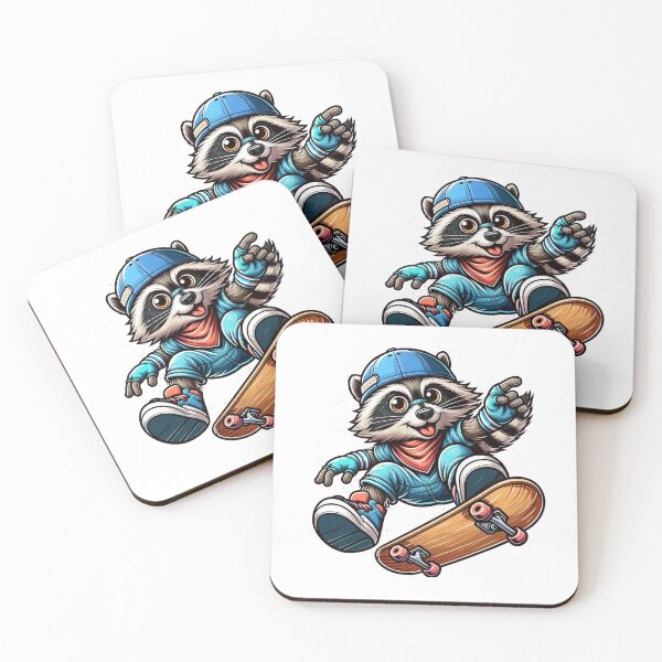 Item preview, Raccoon Skateboarder designed and sold by susiecc.