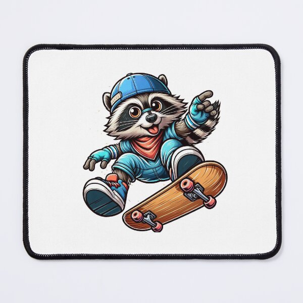 Item preview, Raccoon Skateboarder designed and sold by susiecc.