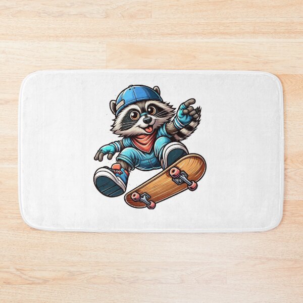 Item preview, Raccoon Skateboarder designed and sold by susiecc.